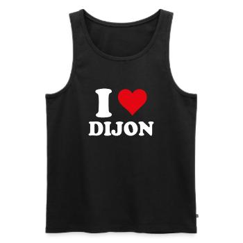 I Love Dijon Cadeau Tourisme - Débardeur bio Premium Homme - noir - Devant - Michal (187cm)