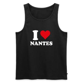 Ich liebe Nantes Geschenke-Tourismus - Männer Premium Bio Tank Top - Schwarz - Vorne - Michal (187cm)
