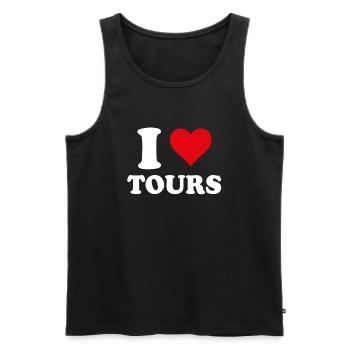 I Love Tours Cadeau Tourisme - Débardeur bio Premium Homme - noir - Devant - Michal (187cm)