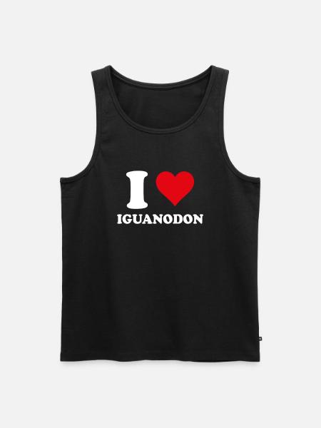 I Love Iguanodon Paleontology Dinosaur - Men's Premium Organic Tank Top - black
