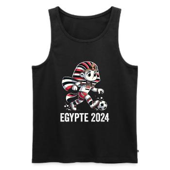 Egypt 2024 Egyptian Pharaoh Supporter Jersey - Men's Premium Organic Tank Top - black - Front - Michal (187cm)
