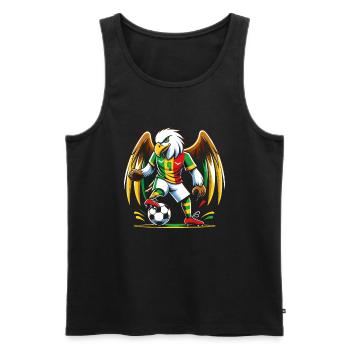 Mali Maillot Aigle Malien Supporter Football - Débardeur bio Premium Homme - noir - Devant - AI Model Male 178 light (178cm)