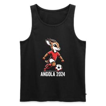 Angola 2024 Angolan Football Antelope Jersey - Men's Premium Organic Tank Top - black - Front - AI Model Male 178 light (178cm)