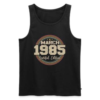 Awesome seit März 1934 Geburtstag 1934 Geschenk - Männer Premium Bio Tank Top - Schwarz - Vorne - Michal (187cm)