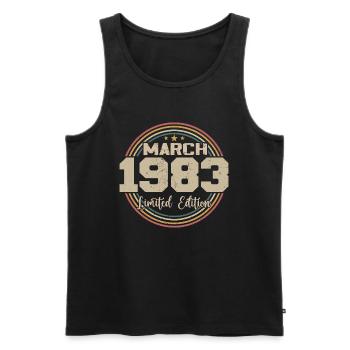 Awesome seit März 1934 Geburtstag 1934 Geschenk - Männer Premium Bio Tank Top - Schwarz - Vorne - Michal (187cm)