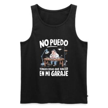 I Can't Got Things To Do In My Garage - Men's Premium Organic Tank Top - black - Front - Michal (187cm)