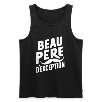 Father-in-law Exceptional Father's Day Gift Idea - Men's Premium Organic Tank Top - black - Front - AI Model Male 178 light (178cm)