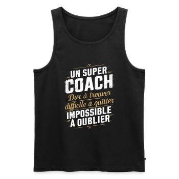 A great sports coach funny coach gift - Men's Premium Organic Tank Top - black - Front - AI Model Male 178 light (178cm)