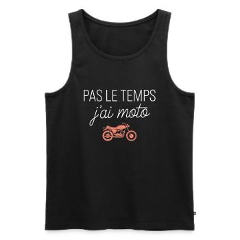 No Time I Have Motorcycle Humor Biker - Men's Premium Organic Tank Top - black - Front - Michal (187cm)