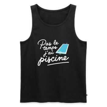 Keine Zeit Ich habe Schwimmen Humor Schwimmen - Männer Premium Bio Tank Top - Schwarz - Vorne - AI Model Male 178 light (178cm)