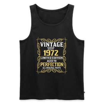 1972 Vintage Birthday Retro Gift - Men's Premium Organic Tank Top - black - Front - Michal (187cm)