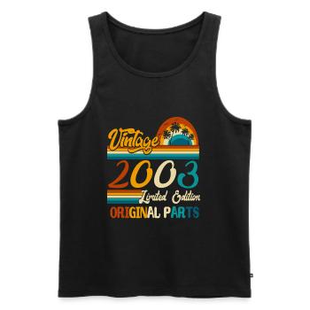 2003 Born vintage retro birthday - Men's Premium Organic Tank Top - black - Front - Michal (187cm)