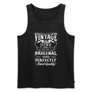 Vintage Made In 1994 Baujahr Juni 1994 Geboren - Männer Premium Bio Tank Top - Schwarz - Vorne - AI Model Male 178 light (178cm)
