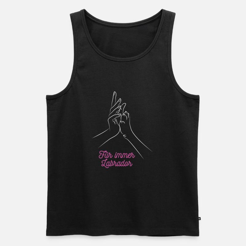 Für immer labrador hund pfote geschenk idee spruch - Männer Premium Bio Tank Top - Schwarz