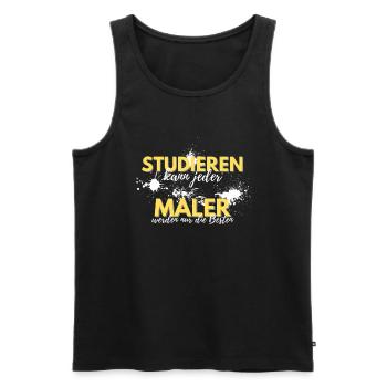 studieren kann jeder maler besten geschenk - Männer Premium Bio Tank Top - Schwarz - Vorne - Michal (187cm)