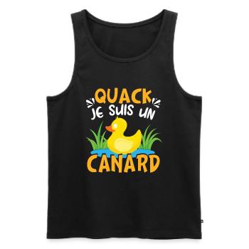 Je Suis Un Canard - Débardeur bio Premium Homme - noir - Devant - Michal (187cm)