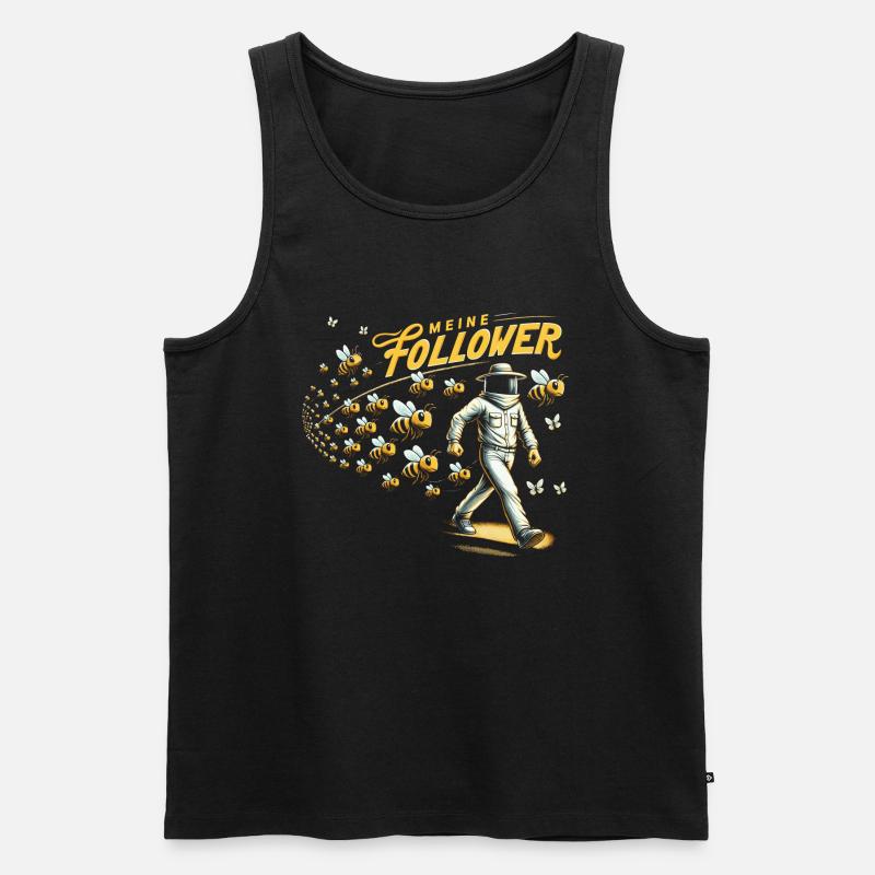 Imker Spruch Follower - Männer Premium Bio Tank Top - Schwarz