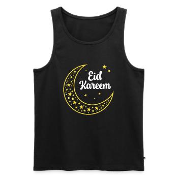 Aïd Kareem - Débardeur bio Premium Homme - noir - Devant - AI Model Male 178 light (178cm)