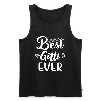 Bester Götti der Welt Patenonkel Schweiz Taufgötti - Männer Premium Bio Tank Top - Schwarz - Vorne - Michal (187cm)