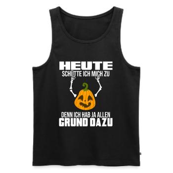 Happy Bier Halloween-Party Trinkspruch am Festzelt - Männer Premium Bio Tank Top - Schwarz - Vorne - Michal (187cm)