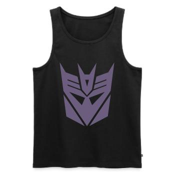 Transformers Earth Spark Symbole Decepticons - Débardeur bio Premium Homme - noir - Devant - AI Model Male 178 light (178cm)