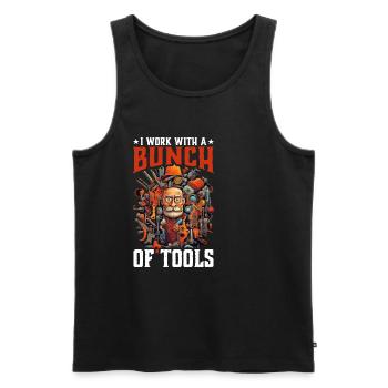 I Work With A Bunch Of Tools 25 - Männer Premium Bio Tank Top - Schwarz - Vorne - AI Model Male 178 light (178cm)