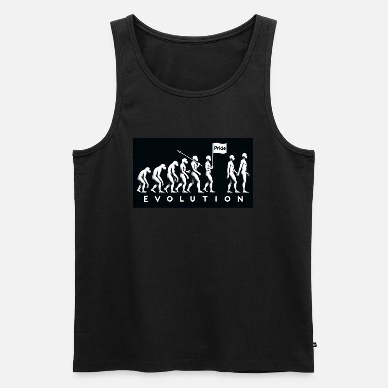 Évolution de la Fierté – Marche de la diversité - Débardeur bio Premium Homme - noir