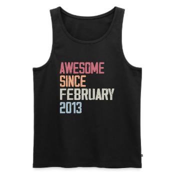 February 2013, 11th Anniversary 2013 February 11 years - Men's Premium Organic Tank Top - black - Front - Michal (187cm)