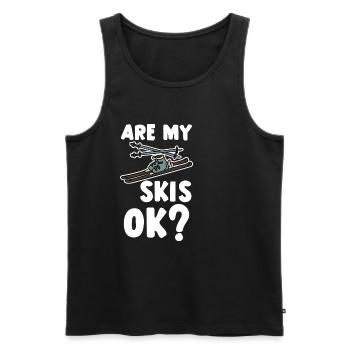 Are My Skis Ok 2 - Männer Premium Bio Tank Top - Schwarz - Vorne - Michal (187cm)