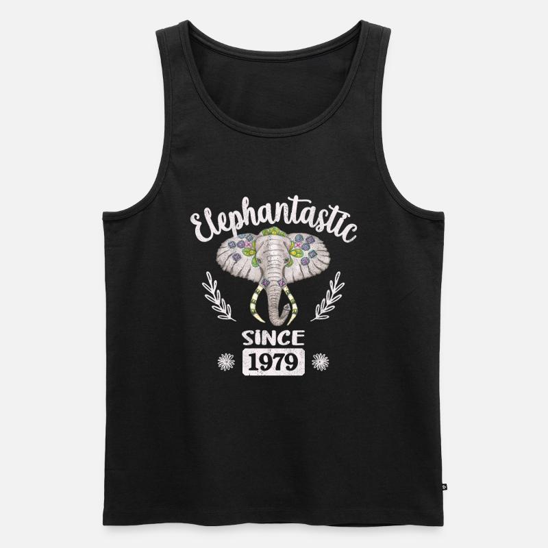 elephantastic since 1979 - Männer Premium Bio Tank Top - Schwarz