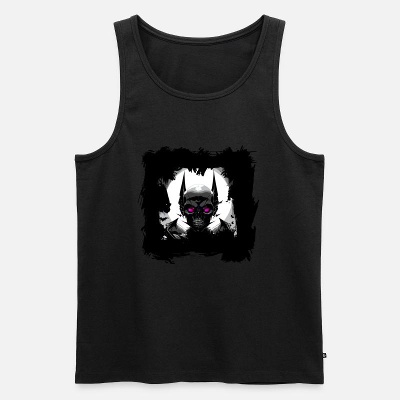 Crâne de créature comique - Débardeur bio Premium Homme - noir