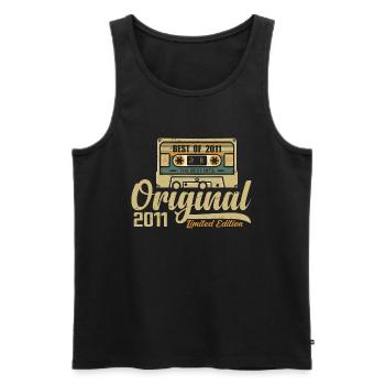 Original 2011 Vintage - 2011 Birthday Gift - Men's Premium Organic Tank Top - black - Front - Michal (187cm)