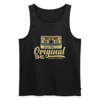 Original 1945 Vintage - 1945 Birthday Gift - Men's Premium Organic Tank Top - black - Front - Michal (187cm)
