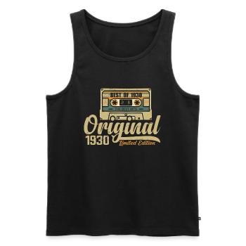 Original 1930 Vintage - Cadeau D’anniversaire 1930 - Débardeur bio Premium Homme - noir - Devant - Michal (187cm)