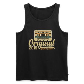 Original 2019 Jahrgang - 2019 Geburtstagsgeschenk - Männer Premium Bio Tank Top - Schwarz - Vorne - AI Model Male 178 light (178cm)