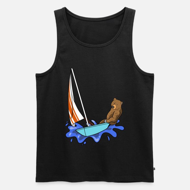 Seglen Segelboot Segler - Männer Premium Bio Tank Top - Schwarz