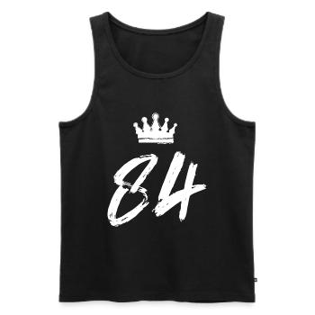 84 Couronne numérique - Débardeur bio Premium Homme - noir - Devant - Michal (187cm)