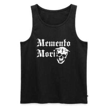 Memento Mori - Vintage - Men's Premium Organic Tank Top - black - Front - AI Model Male 178 light (178cm)