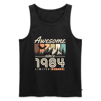Great Since 1984 Vintage Vintage Birthday - Men's Premium Organic Tank Top - black - Front - Michal (187cm)