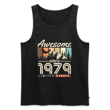 Großartig seit 1979 Jahrgang Vintage Geburtstag - Männer Premium Bio Tank Top - Schwarz - Vorne - Michal (187cm)
