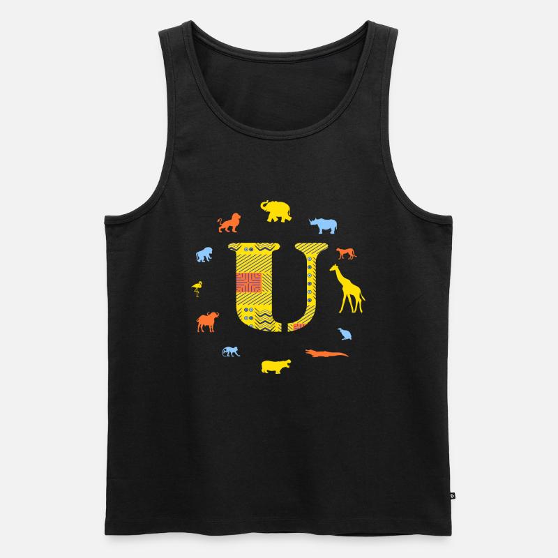 afrika u - Männer Premium Bio Tank Top - Schwarz