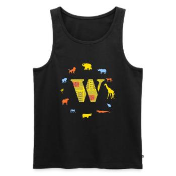 africa w - Men's Premium Organic Tank Top - black - Front - Michal (187cm)
