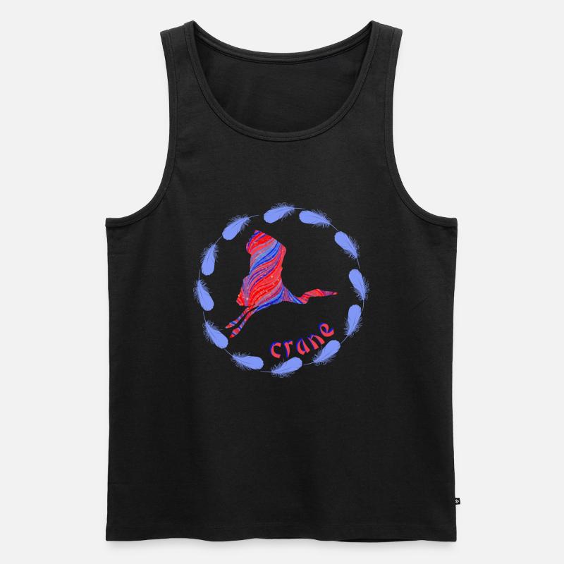 kranich e 279 - Männer Premium Bio Tank Top - Schwarz