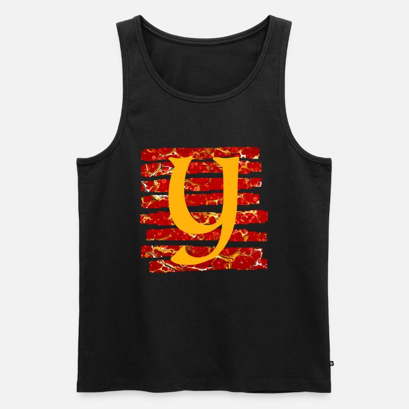streifen e 232 y - Männer Premium Bio Tank Top - Schwarz
