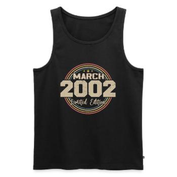 Awesome Since March 2002 Birthday 2002 Gift - Men's Premium Organic Tank Top - black - Front - Michal (187cm)