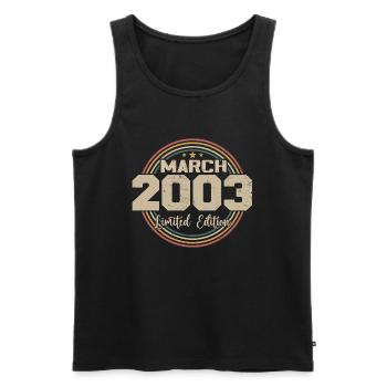 Awesome seit März 2003 Geburtstag 2003 Geschenk - Männer Premium Bio Tank Top - Schwarz - Vorne - Michal (187cm)