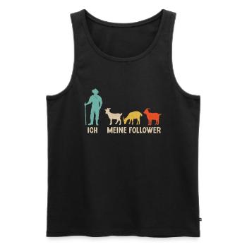 Ziegen Ziegenbock Landwirt Ziege - Männer Premium Bio Tank Top - Schwarz - Vorne - Michal (187cm)