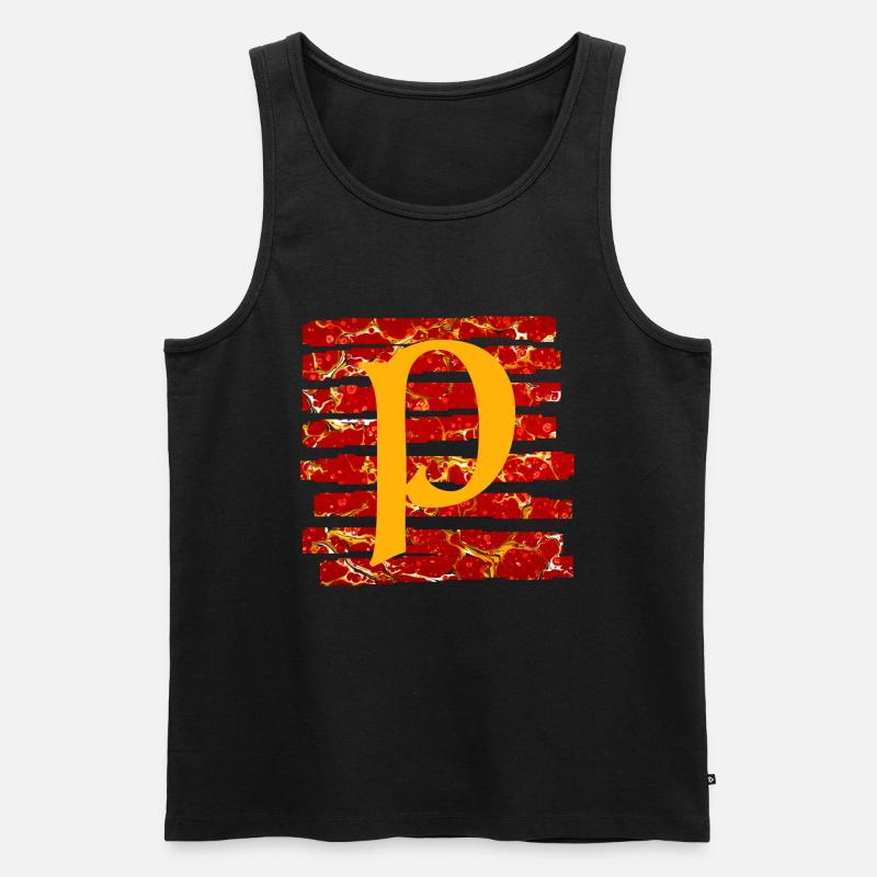 streifen e 232 p - Männer Premium Bio Tank Top - Schwarz