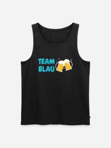 Team Blau - Männer Premium Bio Tank Top - Schwarz