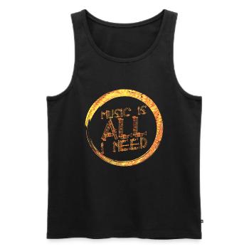 music e 118 - Männer Premium Bio Tank Top - Schwarz - Vorne - Michal (187cm)